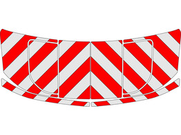 Rood/Wit RA2 10cm Renault Master 2025-  facelift  motorkap