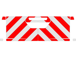 Rood/Wit RA2 10cm Toyota Hilux 2018- Achterzijde