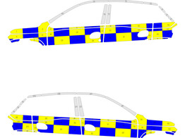 Striping Dacia Spring 2022- Battenburg NIV2