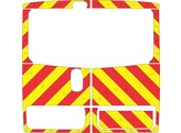 Striping Renault Trafic -2016 Chevrons T11500 Red/Yellow 10 cm - with doors with windows