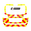 Striping Hyundai Santa Fe - Chevrons T7500 Red/Yellow 10 cm