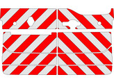 Rood/Wit RA2 10cm Renault Master 2024- achterdeuren onder vensters