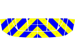 Fischgratenmuster Motorhaube Dacia Duster Polizei klasse 3 gelb/blau