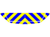 Chevron pattern Hood Mercedes Sprinter 2018- Police class 3 Yellow/blue 10 cm