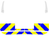 Chevron pattern Hood Volkswagen Tiguan 2025- Police class 3 yellow/blue