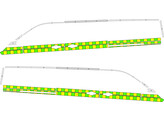 Striping Ford Transit Custom L2H1 2024- NDLZ Battenburg double row blocks  side 100mm  2 sliding doo