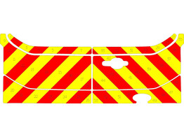 Striping Ford Transit 2017 H2 - Half Chevrons T11500 Red/Yellow 10 cm - doors
