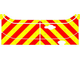 Striping Ford Transit 2017 H2 - Half Chevrons T11500 Red/Yellow 10 cm - doors