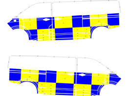 Striping Ford Tourneo Custom Battenburg NIV3