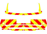 Striping Volkswagen Tiguan 2025 - Chevrons T11500 Rot/Gelb 10 cm   CR06