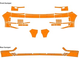 Arisco Sto stangen VW Transporter T6 2016 2021 Avery Prismatic Fluo Orange mit Kofferraumdeckel vorn
