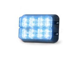 LEDX Blau/Blau - Doppelte Kalenderlampe im schwarzen Gehause - vertikal - 12VDC
