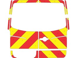 Striping Mercedes Sprinter H1 Chevrons Red/Yellow 20 cm with windows