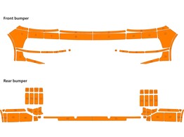 Arisco Sto stangen VW Transporter T6 2016 2021 Avery Prismatic Fluo Orange Barn Door