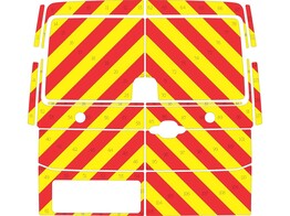 Striping MAN TGE/Volkswagen Crafter H2 2018- Chevrons T7500 Rot/Gelb 10 cm - ohne Fenster