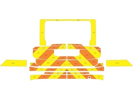 Striping Volvo XC90 2020 - Chevrons T11500 Orange / Gelb 15 cm   ST6 unter den Ruckleuchten