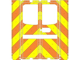 Striping Mercedes Sprinter Kastopbouw Chevrons Oranje/Geel 20 cm