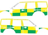 Striping Land Rover Discovery SMUR Battenburg Vert/Jaune/Blanc  gauche   droite 