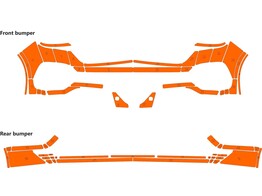 Arisco Sto stangen VW Transporter T6.1 2019 2021 Orange Heckklappe  FPS RPS 