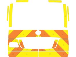Striping Toyota Landcruiser MUG Chevrons Oranje/Geel 15 cm Brugman