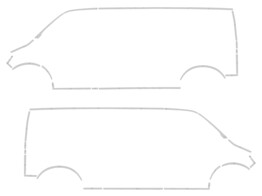 Outline Volkswagen Transporter T6.1 2016 L2H1 - ECE104 White Class III