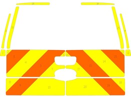 Striping Ford Ranger 4x4 Chevrons Oranje/Geel 15cm
