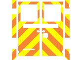 Striping Mercedes Sprinter Caisse Chevrons Orange/Jaune 20 cm Zone Oost