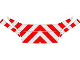 Red/White RA2 10cm Opel Movano 2022/Citroen Jumper/Fiat Ducato/Peuget Boxer 2014- Hood
