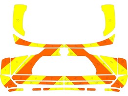 Striping Toyota Highlander SMUR Chevrons Orange/Jaune 15 cm