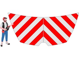 Red/White RA2 10cm Opel Vivaro/Renault Trafic 2014- Hood