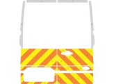 Striping Ford Transit Custom 2019 H2 - Half Chevrons T11500 Oranje/Geel/Wit 10 cm 1-XRX-403