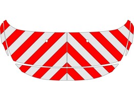 Red/White RA2 10cm Peugeot Expert 2016- Hood