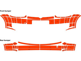 Arisco Sto stangen VW Caddy Maxi Van 2003-2021 Avery Prismatic T7514 Orange