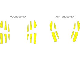 Streifen Skoda Enyaq 2022 - Streifen in den Turen und Heckklappe T11513 Gelb