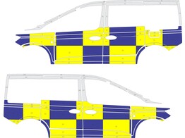 Striping Volkswagen Caddy 2021- Battenburg NIV3