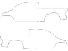 Outline Toyota Hilux- Avery ECE104 White