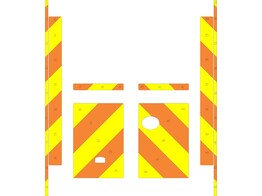 Striping Mercedes Sprinter Box Body Chevrons Orange/Yellow 20 cm BW Zone Kempen