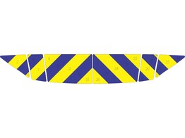 Chevron pattern Hood Volkswagen Crafter 2017- Police class 3 blue/yellow 10 cm