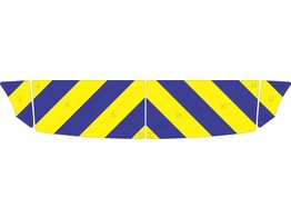 Chevronpatroon Motorkap Volkswagen Crafter -2017 Politie klasse 3 Geel/blauw 10 cm