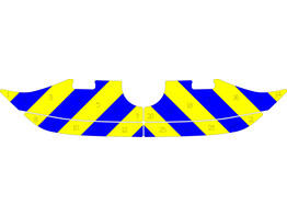 Chevronpatroon Motorkap Volkswagen ID BUZZ Politie klasse 3 geel/blauw