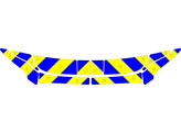 Chevron pattern Hood Ford Transit 2018- Police class 3 yellow/blue