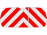 Rood/Wit RA2 10cm Toyota Proace City - Achterzijde  Enkel Ramen 