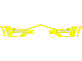 Arisco Frontsto stange Volkswagen Tiguan Allspace 2016- Avery Prismatic T11513 Gelb mit Scheinwerfer