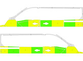 Striping Opel Vivaro/Renault Trafic 2022- L1H1 - Half Battenburg  links   rechts  2 schuifdeuren