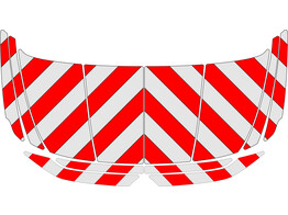 Red/White RA2 10cm Citroen Berlingo 2020- Motorhaube