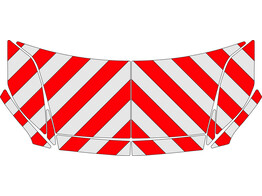 Rood/Wit RA2 10cm Nissan Interstar 2022- motorkap