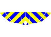 Chevronpatroon Motorkap Skoda Scala Politie klasse 3 geel/blauw