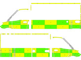 Striping Mercedes Sprinter Kast Battenburg Groen/Geel/Wit  links   rechts  ZDS NAGE _0381