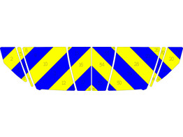 Fischgratenmuster Motorhaube Seat Ibiza Polizei klasse 3 gelb/blau