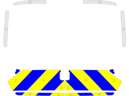 Fischgratenmuster Koffer Seat Ibiza Polizei klasse 3 gelb/blau